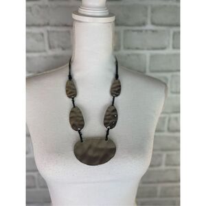 EST. 1946 Silver Hammered Statement Necklace